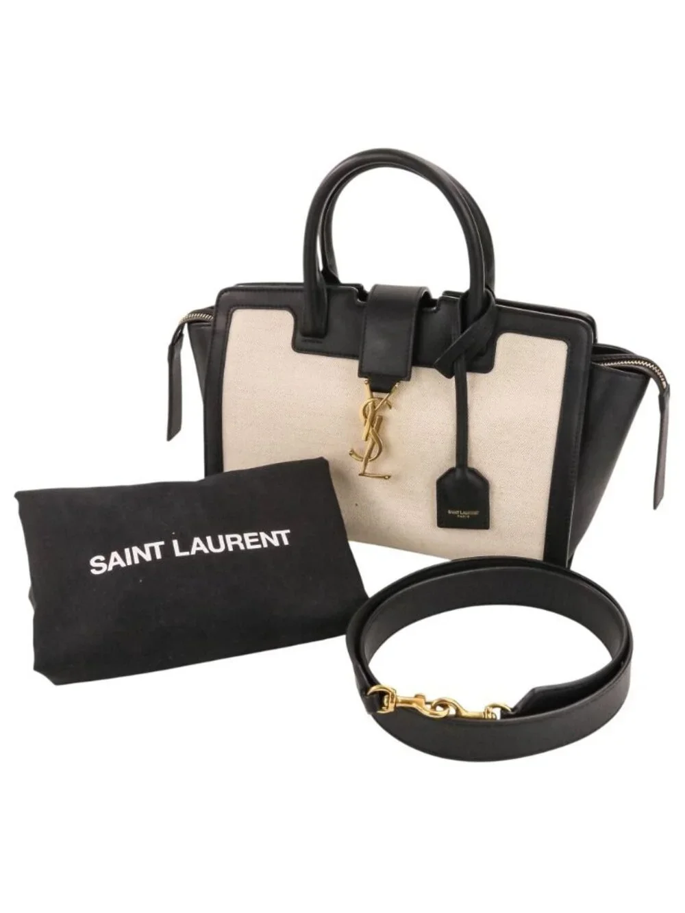 Saint Laurent Paris Downtown Baby 2-Way Shoulder Bag Black Kinari